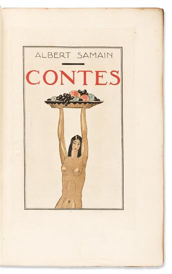 (SAUVAGE, SYLVINE.) Samain, Albert. Contes. Xanthis - Divine Bontemps - Hyalis - Rovère et Angisèle.